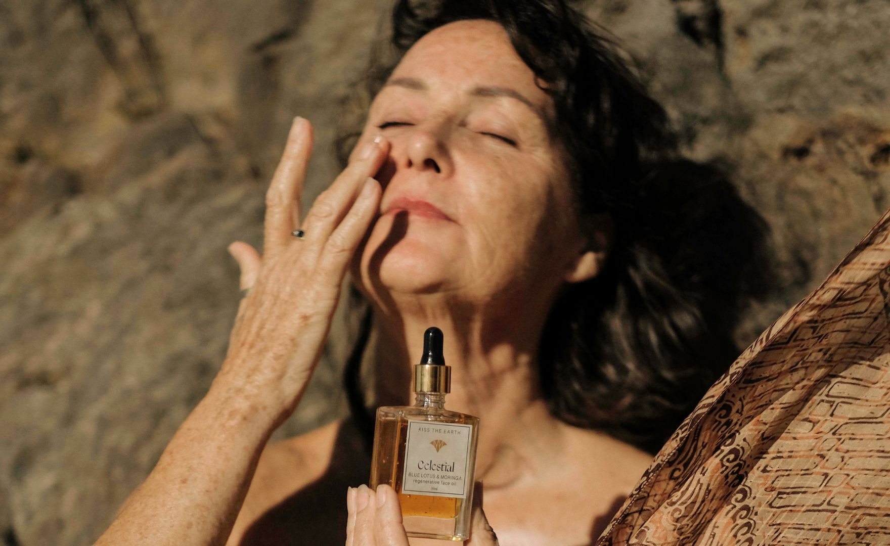 kiss the earth Mother's day gift Blue lotus celestial organic skincare.