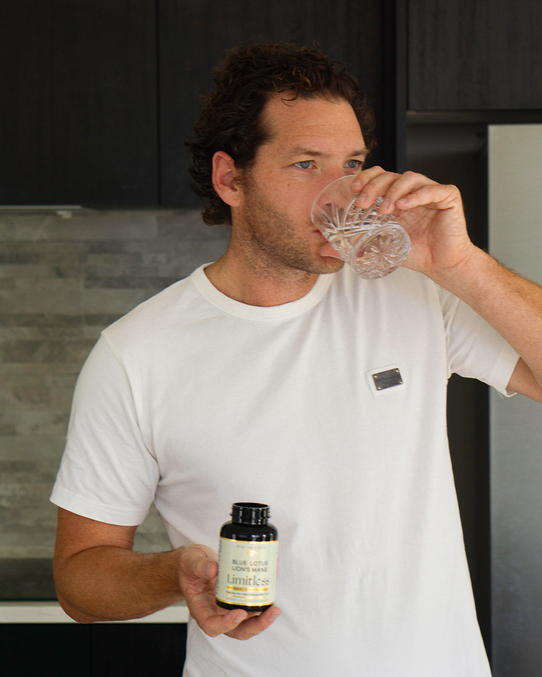 Limitless Blue Lotus and Lion’s Mane capsules for brain focus and clarity – Matthew drinking brain health supplements, New Zealand