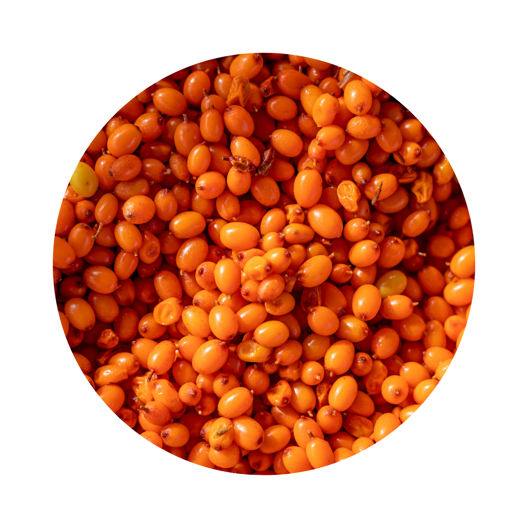 Sea buckthorn to clear dark spots, inflammation  and unify the skin , rich in vitamin c & e 